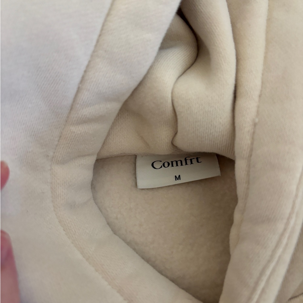 Cmfrt Beige Sweat Set Hoodie Medium Joggers Small Cozy Lounge Set - Picture 5 of 7